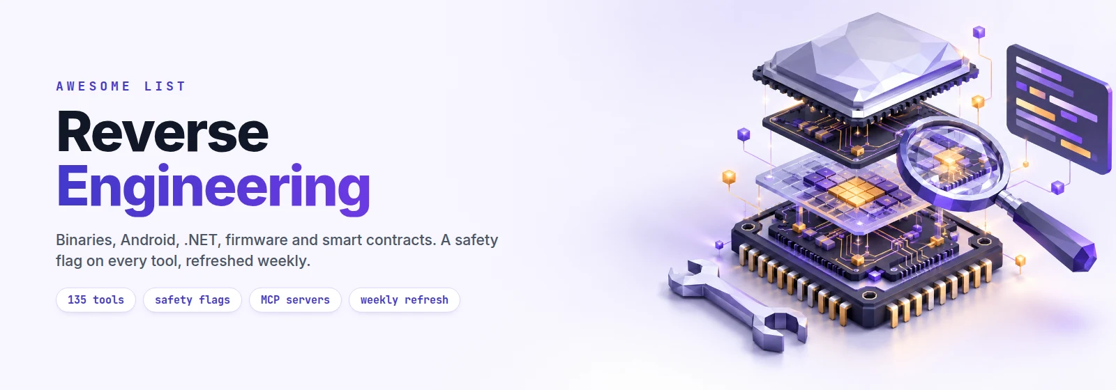 Awesome Reverse Engineering: binaries, Android, .NET, firmware and smart contracts